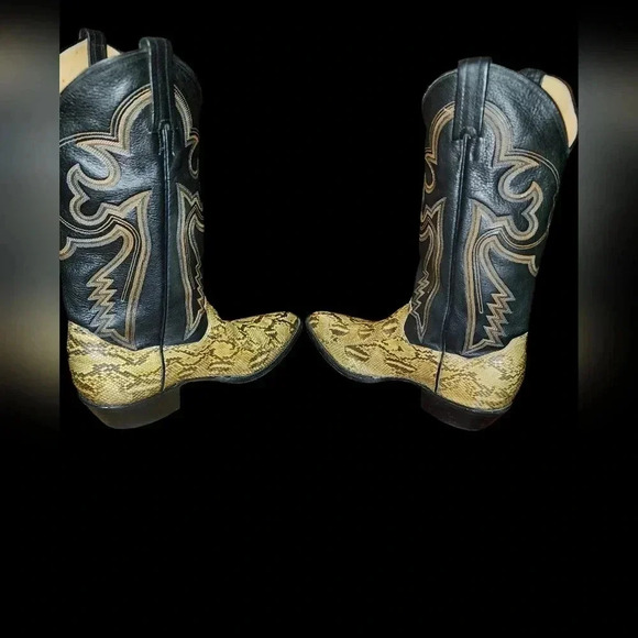 Vintage Panhandle Slim Python Skin Cowboy Boots. EUC! 9.5 D - Picture 5 of 7